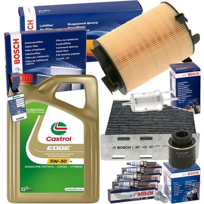 BOSCH FILTERSET+CASTROL 5W30 ÖL passend für A3 8P GOLF 6 TOURAN 1T3 OCTAVIA 1Z