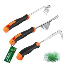 2025 Hand Weeder Tool, Rubber Handle Manual Weeder Puller All-purpose(3 Pcs)