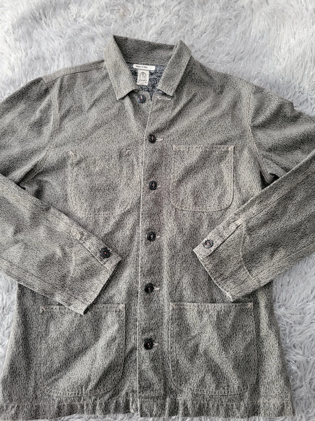 Kato The Vice Rain Camouflage Chore Jacket Hiroshi Green Black Shacket Men M - product detail image 4