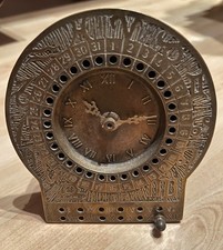 Tischuhr  Massiv Messing, Sternzeichenuhr