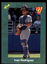 Ivan Rodriguez 1991 Classic III #T78 Rangers MLB READ FREE SHIPPING AutographDen