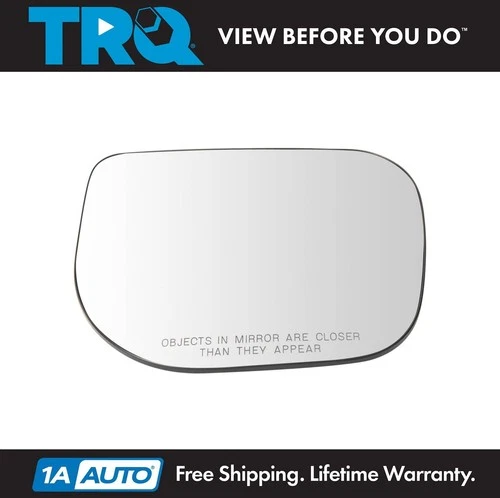 TRQ Exterior Mirror Glass w/ Backing Plate RH Passenger Side for Nissan Titan