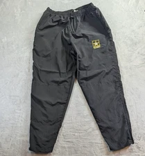US Military Pants APFU Large Black Government Issued Physical Fitness Uniform