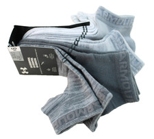 New UNDER ARMOUR UA Essential 6 Prs Men's 7-8.5 Various Color Logo Low Cut Socks