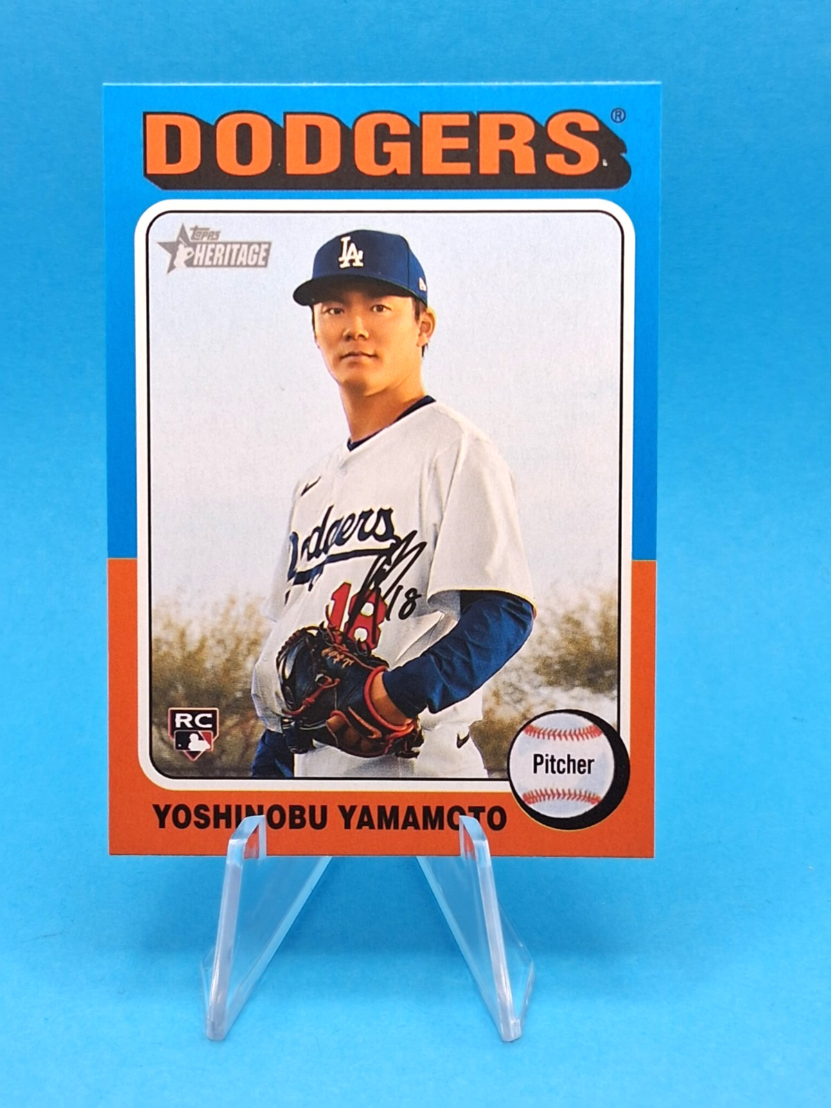 2024 Topps Heritage #553 Yoshinobu Yamamoto RC