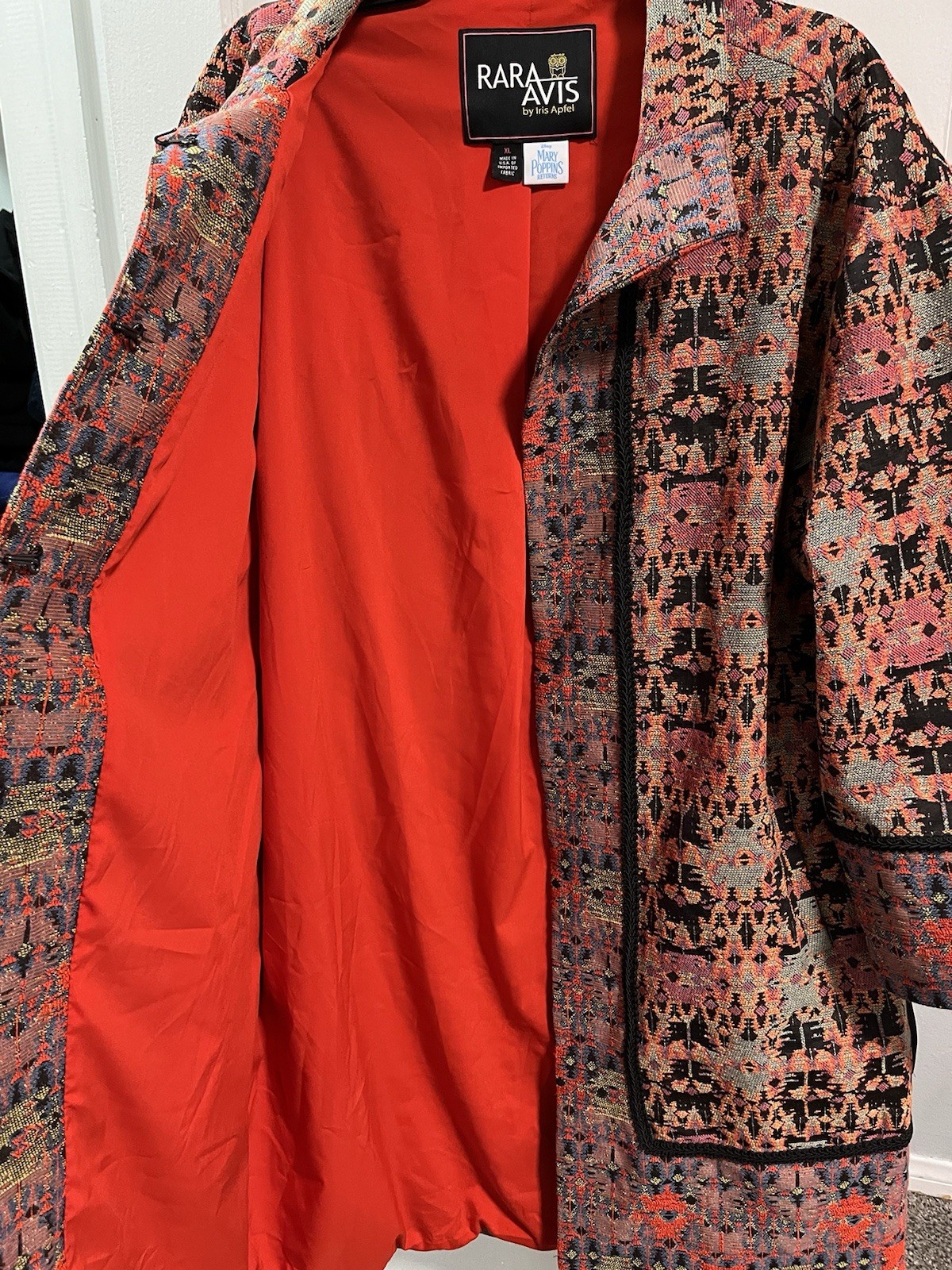 ALTRA Giacca tessuto RARA AVIS by Iris Apfel Disney Mary Poppins taglia XL multicolore