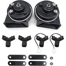 Car Horn, 12V Waterproof 115-128db High/Low Tune With Two Pairs of Horn Plug 
