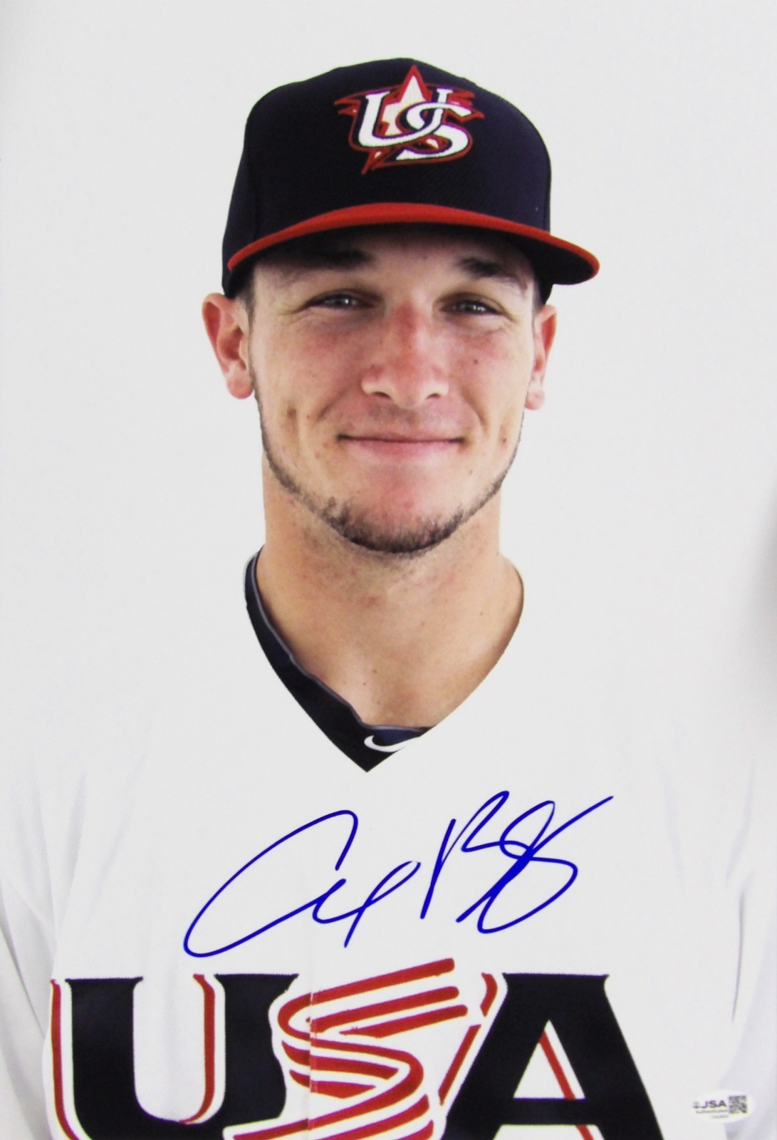 Alex Bregman Autographed Signed Team USA 12x18 Glossy Photo JSA Authenticated 