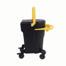 Rolling Wash Container with Handle Tapered Container with Casters Sturdy