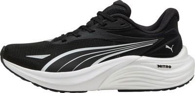 Puma Electrify Nitro 4 Junior Running Shoes Black Kids Cushioned Sports Trainers