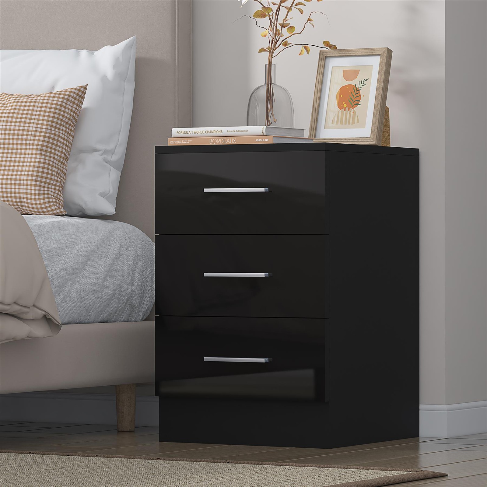 Reflect 3 Drawer Bedside - Image 4