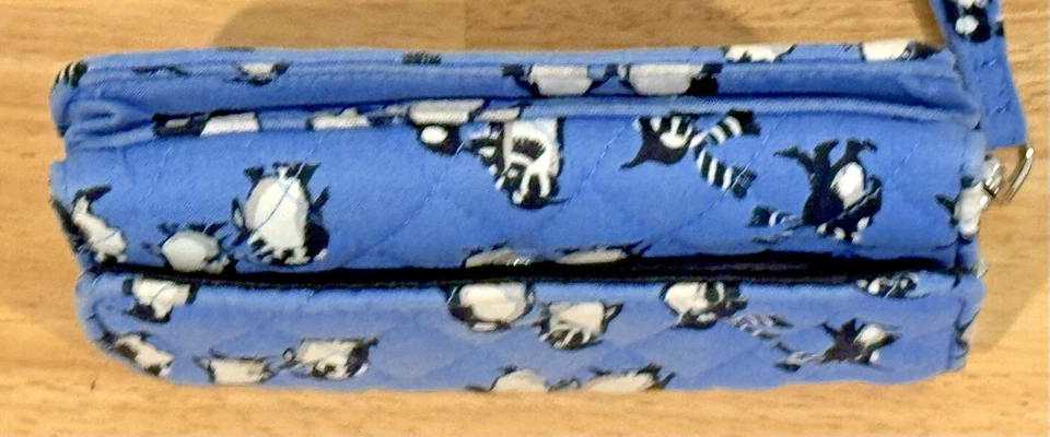 Cartera Muñequera Muy Bradley Playful Penguin Azul Mujer Cremallera y Botón Foto 4 de 4