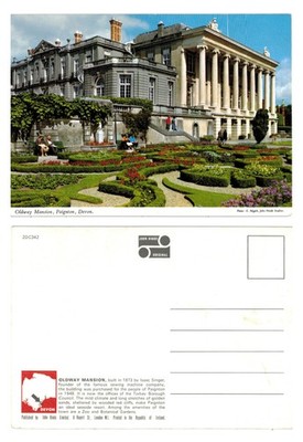 Vintage Postkarte - Oldway Mansion Paignton Devon John Hinde UNBESENDET