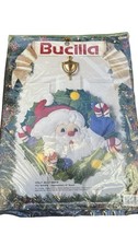 Vintage Bucilla Holly Jolly Santa Felt Wreath Kit 83028