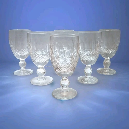 WATERFORD Crystal VTG Set Of 6 Colleen Pattern 4 1/4" Short Stem Sherry Glasses
