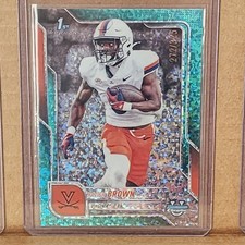Xavier Brown 2025 Bowman Univ Chrome Aqua Mini Diamonds #272/325 Virginia