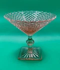 Vintage Miss America Pink Depression Glass Pedestal Candy Dish Anchor Hocking 5"