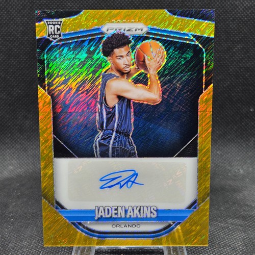 Jaden Akins 2025-26 Prizm Basketball Gold Shimmer FOTL Auto /10 Magic Rookie