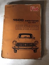 CATALOGO RICAMBI FIAT 1500 CABRIOLET tipo 118k