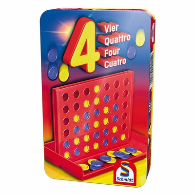 Schmidt Games Four Bring Me Along Game in Metal Tin Board Game Game
