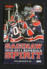 Saginaw Spirit--2010-11 Pocket Schedule--Pepsi--OHL