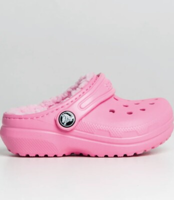 Kid's Crocs Classic Lined Clog K | Pink | 203506-6M3 | NWT | Size J2