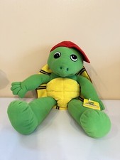 Ci28 Vintage 1998 Franklin Green Turtle Plush Stuffed Animal Toy Connection 15"