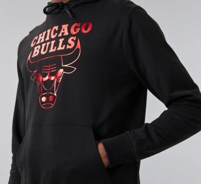 NEW ERA Chicago Bulls Hoodie NBA Hoody Größe XXL Bulls Schwarz  2XL