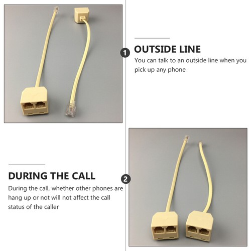 5 Pcs Split Adapter Phone Splitter for Landline Landlines Converter - Afbeelding 9 van 12