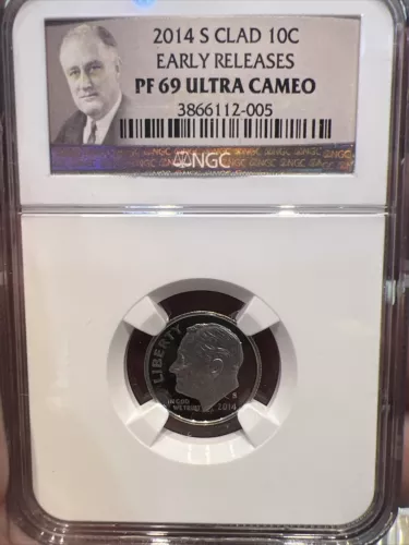 2014-S U.S. Roosevelt Dime Clad NGC PF69 Ultra Cam