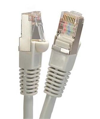 Gray 1/2-40'Ft Cat5E Giga Lan Network Ethernet CMX Outdoor FTP Shielded Cable 