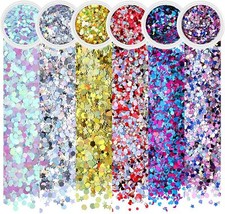 Body Glitter Face Glitter Chunky Nail Glitter 6 Colors Cosmetic Glitters Makeup