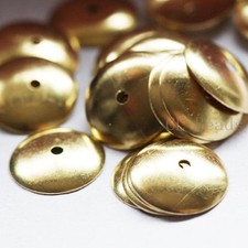 120 Pieces Raw Brass Bead Caps-12mm 502C 