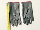 Vintage PAIR OF Miniature 4" Black Salesman's Samples Rubber Gloves