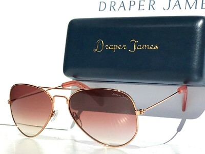 NEW Draper James LYNN Rose Gold Aviator Blush Pink Lens 