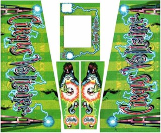 Circus Voltaire Pinball Machine CABINET Decal Set