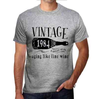 ULTRABASIC Herren T-Shirt Altern wie ein guter Wein 1984 Aging Like A