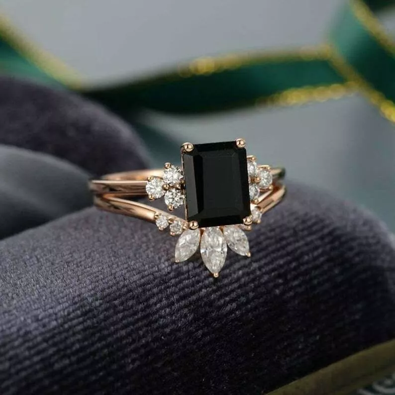 Black onyx on sale wedding ring