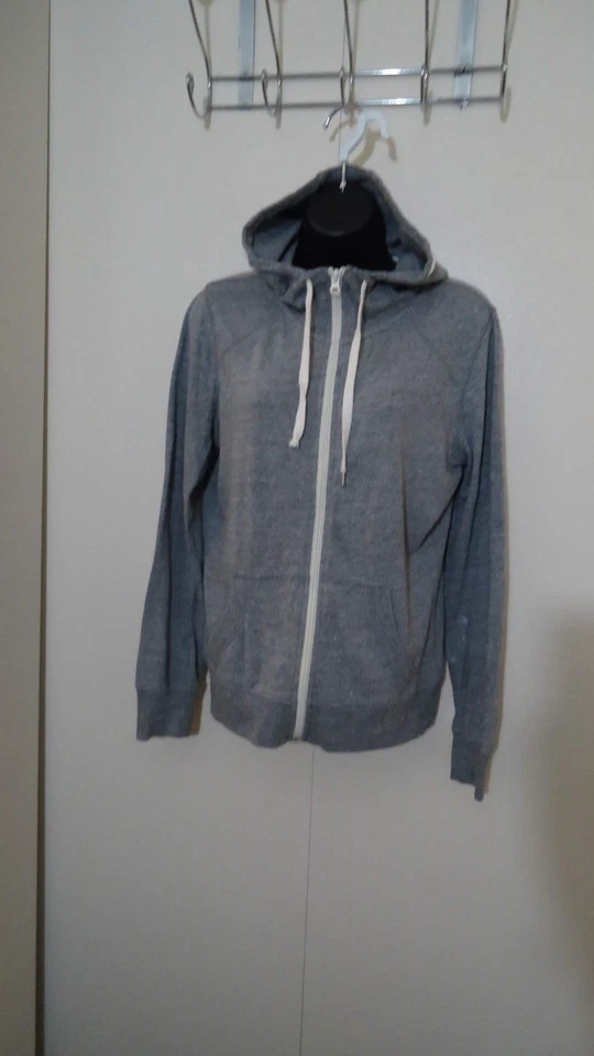 Xersion 女式连帽衫全拉链棉混纺灰色 S 码小号 — 第 2/4 张图片