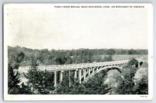 [7i8] Postcard Unused Piney Creek Bridge Rockwood Tennessee