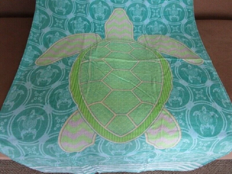 Nueva Toalla de Playa Tortuga Marina Verde Algodón Baño Piscina REGALO Océano Honu Tortugas Motivo Foto 2 de 4