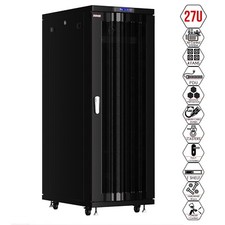 Sysracks 27U Server Rack Cabinet 32" Deep 19" Network Enclosure Mesh Door