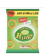 Jack's Onion Rings 60g Case Of 18 -