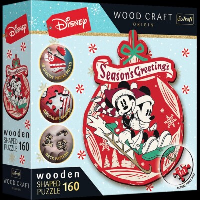 Puzzle Trefl 160 Teile Holzpuzzle Mit Shapes Figuren Minnie & Mickey Disney 