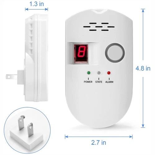 Erdgasfang Digital Gaslecksucher Alarm Sensor Propan Butan Methan - Bild 5 von 6
