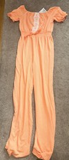 1st Kiss Girls Bright Orange Romper Short Sleeve Pant Set New Sz 7/8