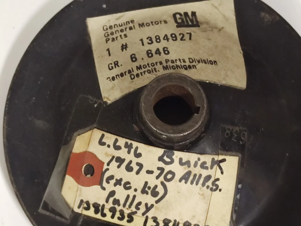 1967-1970 NOS Buick Skylark GS GSX All Models V8 Power Steering Pump Pulley - Image 2 of 4
