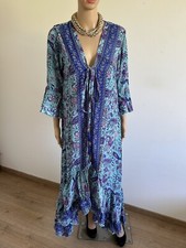 Kimono imprimé neuf en soie Corte Hindu taille unique 