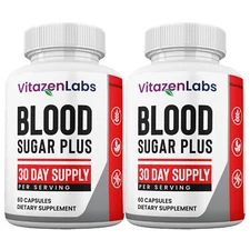 VitazenLabs Blood Sugar Plus Capsules, Official Capsules, Maxi Strength (2 Pack)