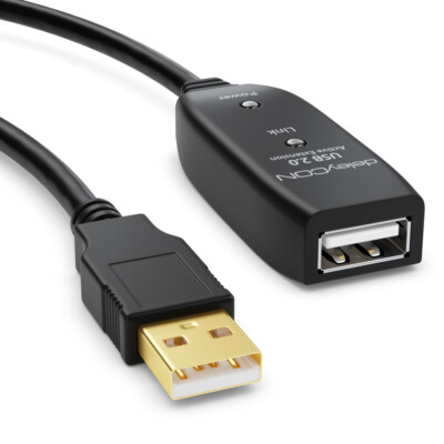 5m USB 2.0 Verlängerungskabel Aktiv Verlängerung Kabel Repeater Drucker Scanner